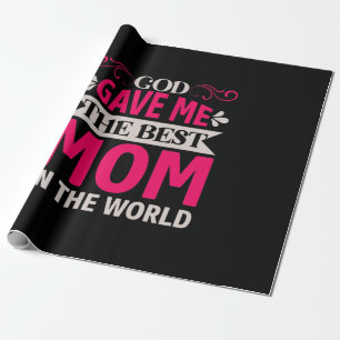 Mam Art God gaf me de beste moeder Cadeaupapier