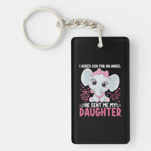 Mam Art stuurde me een olifant-dochter Sleutelhanger