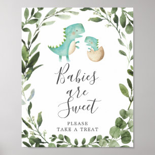 Mam BabyDinosaur Baby shower Baby's zijn zoet geba Poster