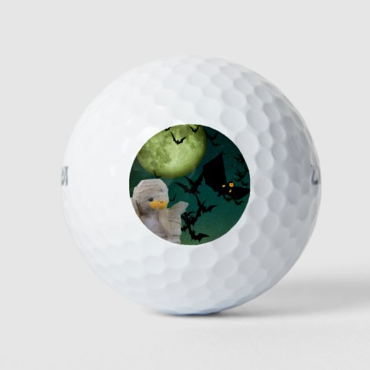 Mam, Bat en Moon Halloween Golfballen (Voorkant)