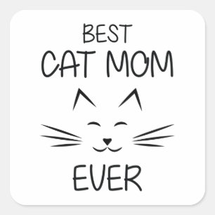 Mam - Beste katmam ooit Vierkante Sticker