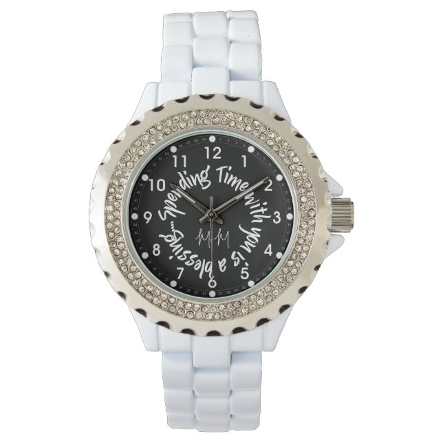 Mam besteedt tijd met je prijsopgave horloge (Voorkant)