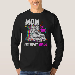 Mam Birthday Rolling Schaats Birthday Family Party T-shirt