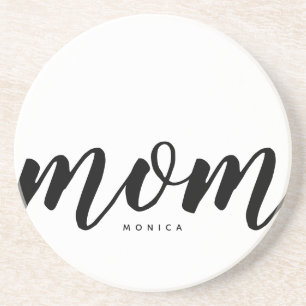 Mam Black en White Minimal Sandstone Onderzetter