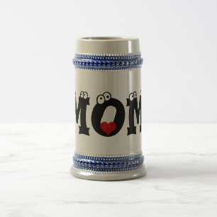 Mam Black White Text Red Heart Love Stein Mok