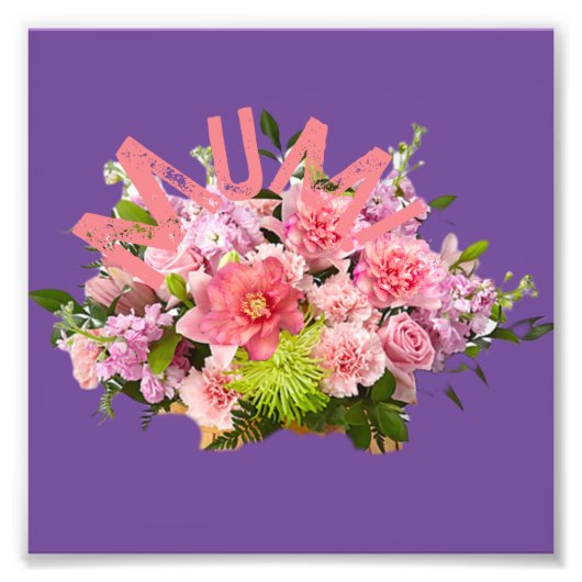 Mam! Bloemen Foto Afdruk (Voorkant)