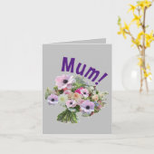 Mam! Bloemen Kaart (Gele Bloem)