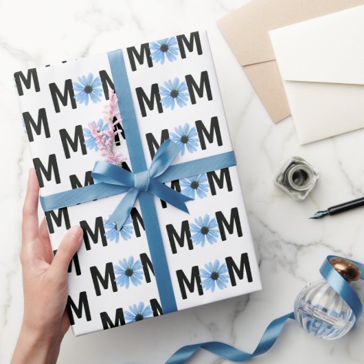 Mam Blue Daisy Design Cadeaupapier (Geschenken)