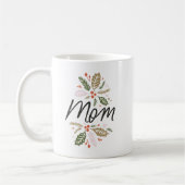 Mam Bright Holly Kerstmis Black Script Koffiemok (Links)