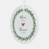 mam | Buiten het jaar Oost. Glas Ornament (Voorkant links)