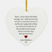 mam cadeau | Gepersonaliseerde Mum Keepsake Mum's Keramisch Ornament (Voorkant)