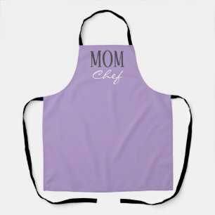 Mam Chef Modern Lavender Paarse Script Kitchen Schort