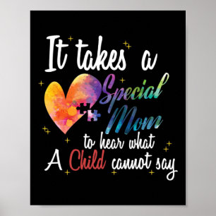 Mam Child Love Puzzle Inspirerend Autism Awarene Poster