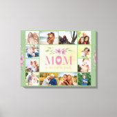 Mam citeert het hart van de familie Green 12 foto Canvas Afdruk (Voorkant)