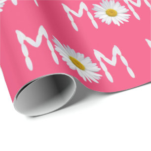 Mam Daisy-bloem en -bladen Cadeaupapier