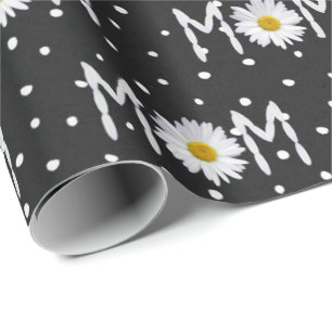 Mam Daisy over poka Dots Wrapping Paper Cadeaupapier
