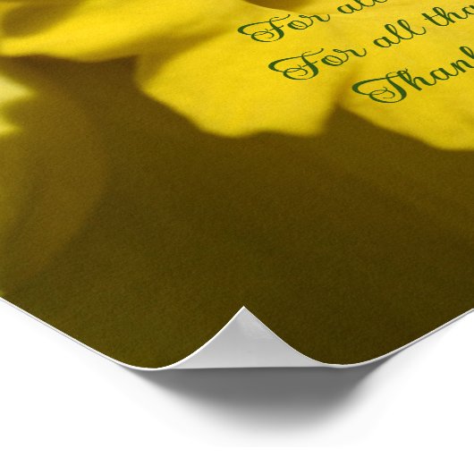 Mam Dank je liefde Daffodil bloem gepersonaliseerd Poster (Hoek)