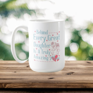 Mam Daughter gedicht voegt monogram toe Koffiemok