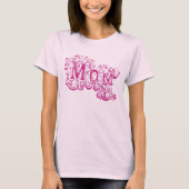 "Mam" decoratieve roze t-shirt (Voorkant)