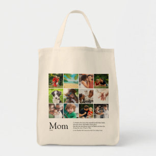 Mam Definition Modern 12 Photo Collage Tote Bag