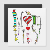Mam Doodle Art Magnet Wenskaart (Voorkant / Achterkant)
