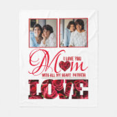 Mam Elegant Modern Typografie Foto Moederdag Fleece Deken (Voorkant)