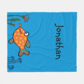 Mam en Baby Fish Kisses Fleece Deken (Voorkant (Horizontaal))