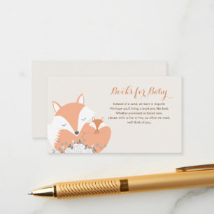 Mam en Baby Fox Baby shower Informatiekaartje
