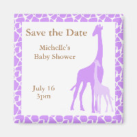 Mam en Baby Giraffe sparen de Magneten van de Datu