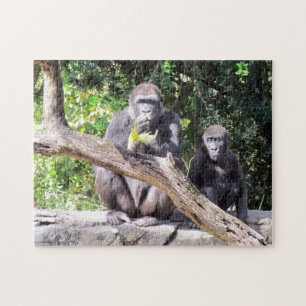 Mam en Baby Gorilla Puzzle Legpuzzel