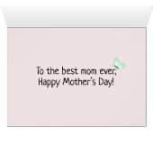 Mam en baby-herten Moederdag (Binenzijde Horizontaal (Onderkant))