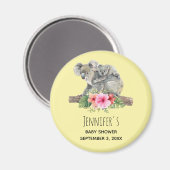 Mam en Baby Koala Beren Cute Waterverf Baby shower Magneet (Voorkant / Achterkant)
