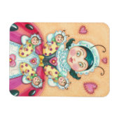 Mam en Baby lieveheersbeestjes MAGNEET (Horizontaal)