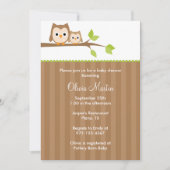 Mam en Baby Owl Baby Shower-uitvindingen Kaart (Voorkant)