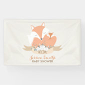 Mam en Baby Red Fox Baby shower Spandoek (Horizontaal)