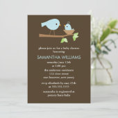 Mam en Baby Vogelboeien Baby shower Kaart (Staand voorkant)