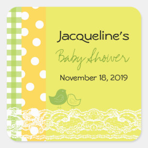Mam en Baby-vogelpest Baby shower Cute Label
