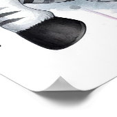 Mam en Baby Zebra Poster (Hoek)