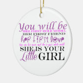 Mam en dochter: Liefde Keramisch Ornament (Links)