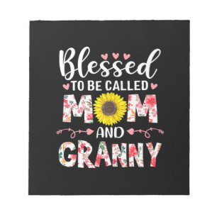 Mam en Granny Floral Birthday Notitieblok