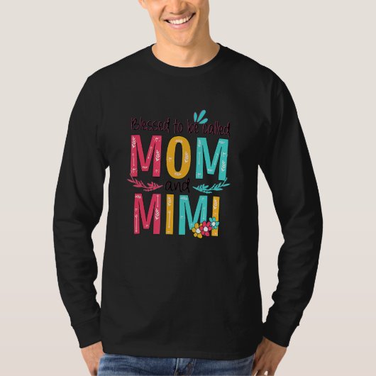 Mam en Mimi Floral oma T-shirt (Voorkant)
