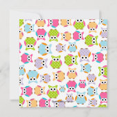 Mam en pa hebben Baby Owl Boy Baby shower Kaart (Achterkant)