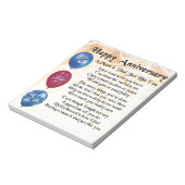 Mam en pap gedicht - Happy Jubileum - Cream Notitieblok (Gedraaid)