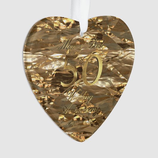 Mam en pap Golden Wedding Jubileum 50th Ornament (voorkant)