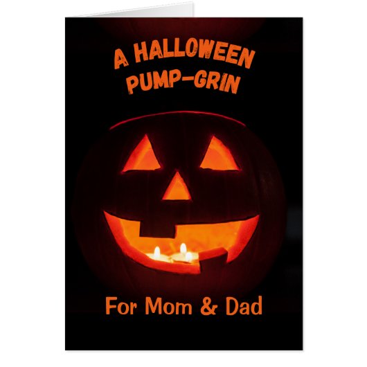Mam en Pap Halloween Schattige Jack o' Lantern (Voorkant)