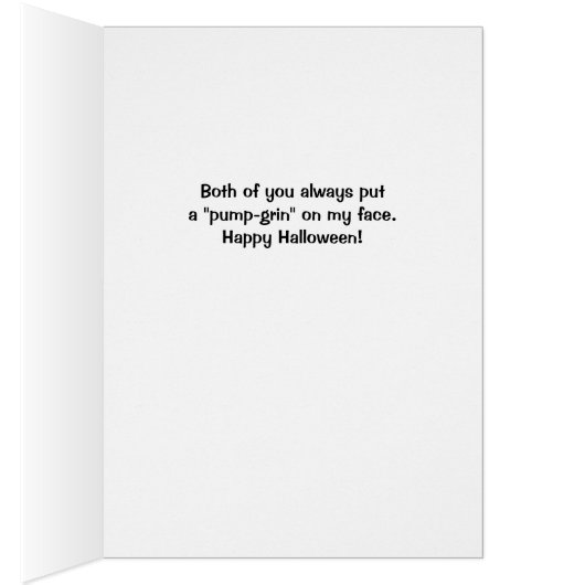 Mam en Pap Halloween Schattige Jack o' Lantern (Binnen (Rechts))