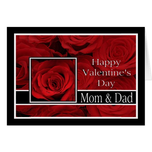 Mam en pap Happy Valentine's Day Rozen (Voorkant Horizontaal)