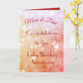 Mam en pap Ruby Jubileum Wenskaart. Kaart (Gele Bloem)