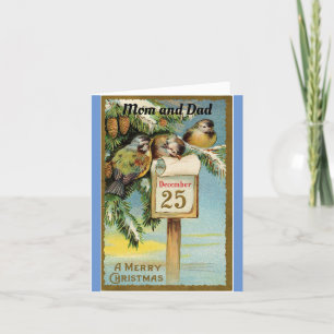 Mam En Pap Vakantie Kerstmis Kaart