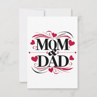 Mam en papa beste ouders iedereen bedankkaart